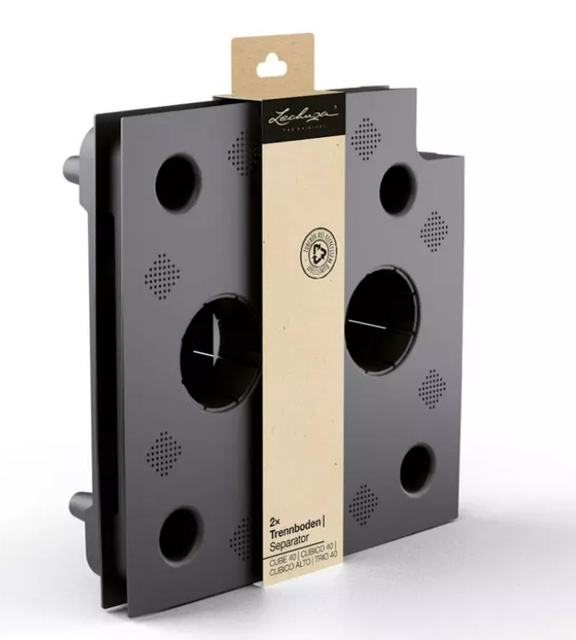 Lechuza pièce de rechange étagère de séparation pour CUBICO 40, CUBICO ALTO, CUBE 40 et TRIO 40 (contenu : 2 étagères de séparation), noir