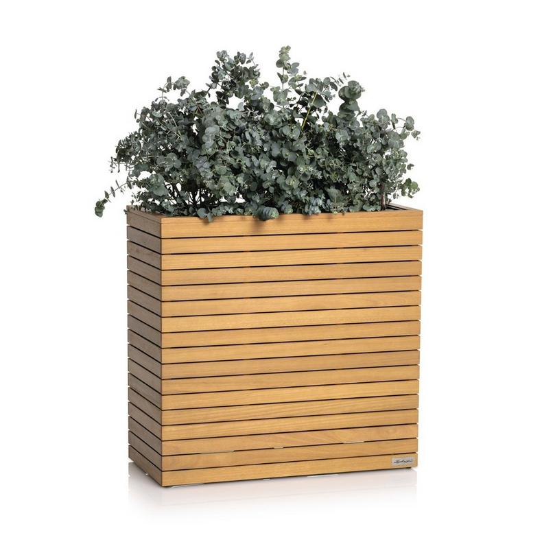 Lechuza PALO Natural Wood 80 wide high - Set complet FSC® 100% bois d'eucalyptus Eucalyptus